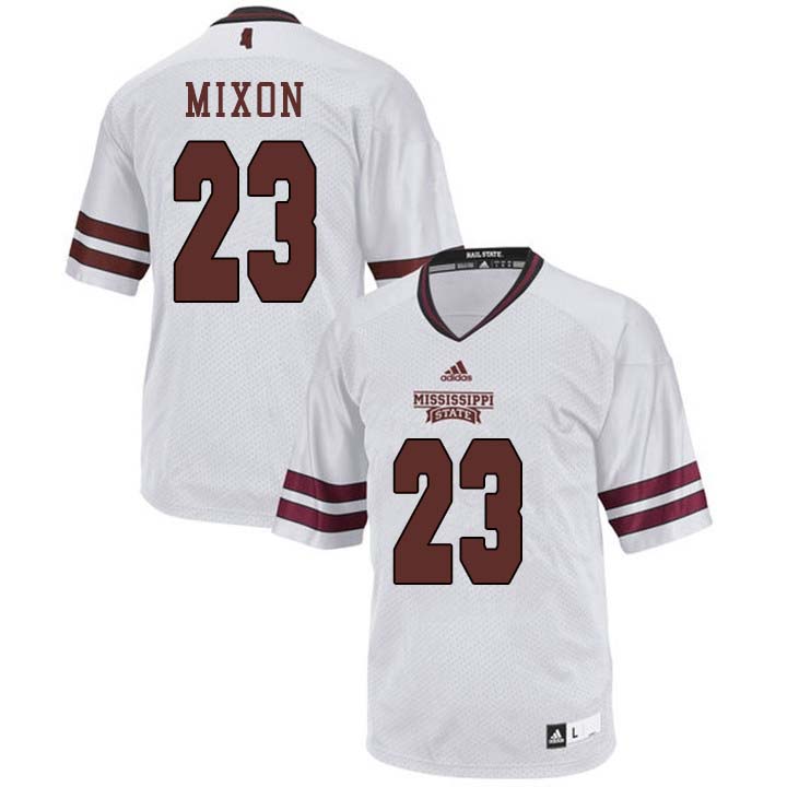 Men #23 Keith Mixon Mississippi State Bulldogs College Football Jerseys Sale-White - Click Image to Close